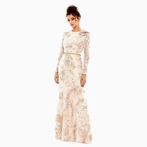 Mac Duggal Blush Floral Embroidered Lace Trumpet Gown 11174 12

$798 MSRP